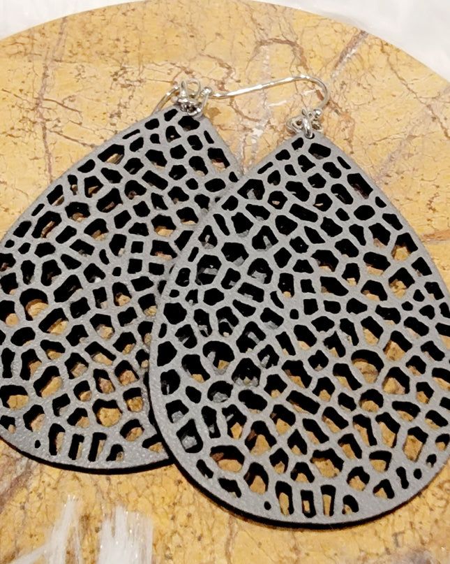 Leather Filigree Earrings image 3