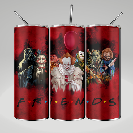 Halloween Friends Collage Tumbler- Skinny, Speaker or 4 in 1