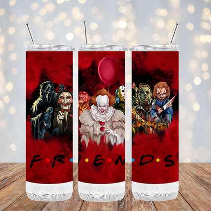Halloween Friends Collage Tumbler- Skinny, Speaker or 4 in 1