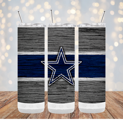 Dallas Cowboys Blue Star Tumbler - Skinny, Speaker or 4 in 1