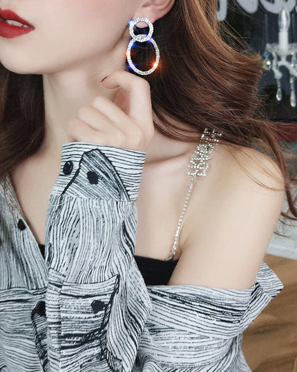 Rhinestone Flash Earrings image 0