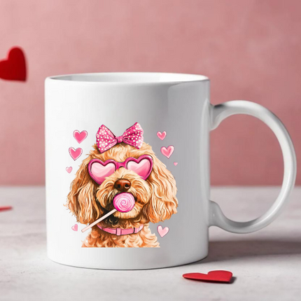 Coquette Valentine Dog Mugs image 1