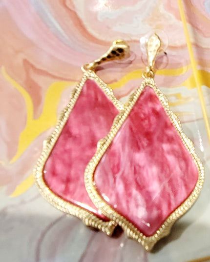 Diamond Shape Metal Post Earrings image 0