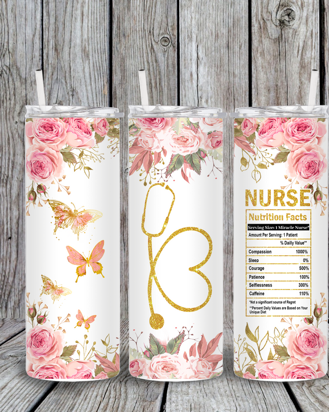 Butterfly Nurse Tumbler/Bluetooth Speaker Tumbler image 0
