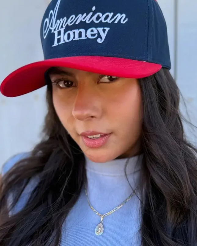 American Honey Trucker Hat – Red & Navy image 0
