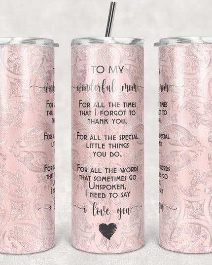 Pink Mom Quote Tumbler image 0