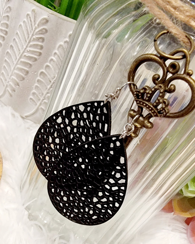 Leather Filigree Earrings image 4