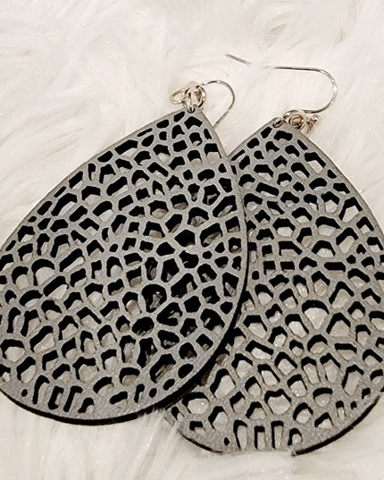 Leather Filigree Earrings image 0